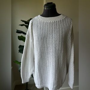 Renee Bauer white women’s woven sweater